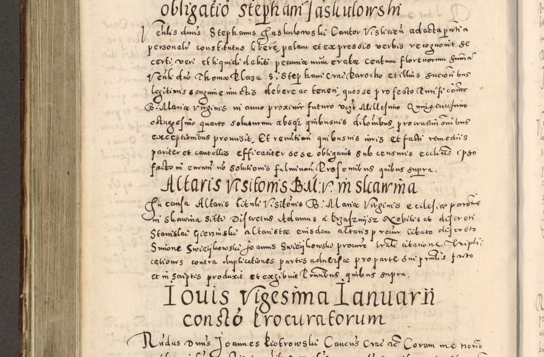 Zdjęcie nr 521 dla obiektu archiwalnego: Acta actorum causarum tam diffinitivarum quam interloquutoriarum sententiarum decretorum obligationum quietatorum constuorum pro reverendum coram Reverendo Domino Alberto Nininski Custode Sandecensis Canonico et Archipresbitero Viccarioque in Spiritualibus ac Officiali Generali Cracoviensis ad Annum Domini Millesimum Qumgentesimum Septuagentesimum Nonum cuius Judictio septima Pontificat SS. nostri Domini Gregory pp. tredecimi Anno septimo inchoantur faliciter
