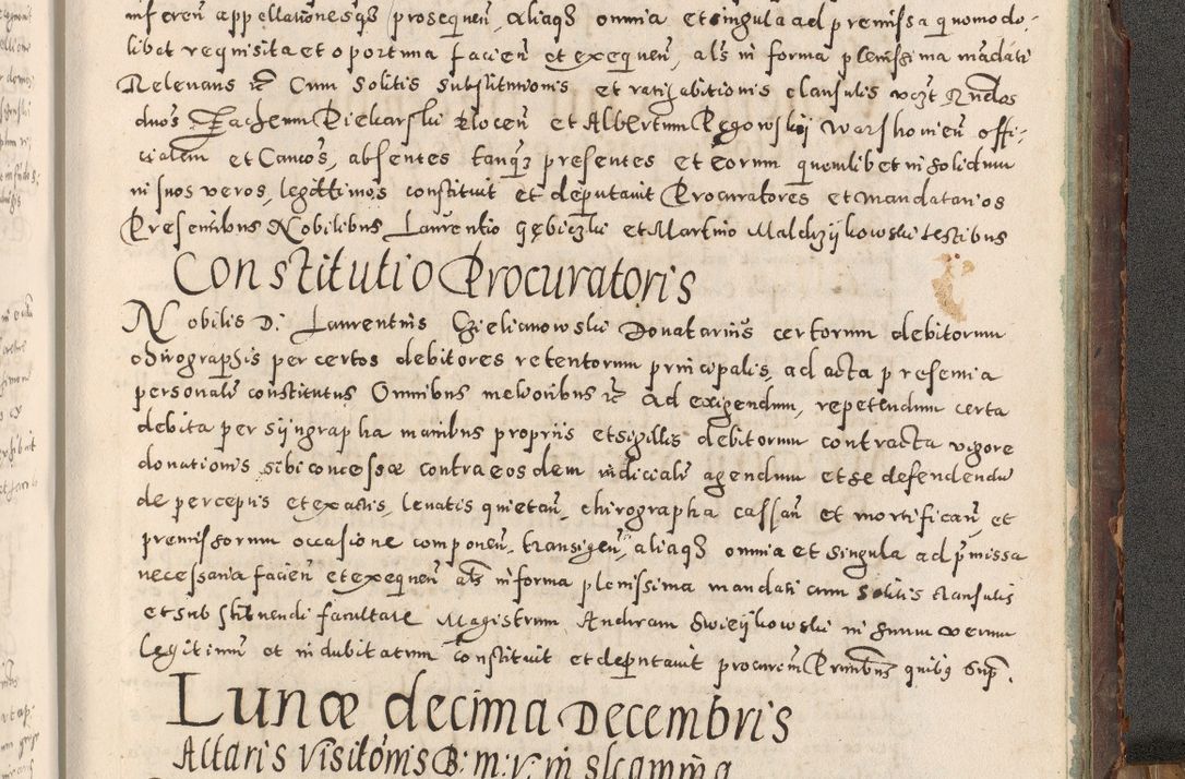 Zdjęcie nr 516 dla obiektu archiwalnego: Acta actorum causarum tam diffinitivarum quam interloquutoriarum sententiarum decretorum obligationum quietatorum constuorum pro reverendum coram Reverendo Domino Alberto Nininski Custode Sandecensis Canonico et Archipresbitero Viccarioque in Spiritualibus ac Officiali Generali Cracoviensis ad Annum Domini Millesimum Qumgentesimum Septuagentesimum Nonum cuius Judictio septima Pontificat SS. nostri Domini Gregory pp. tredecimi Anno septimo inchoantur faliciter