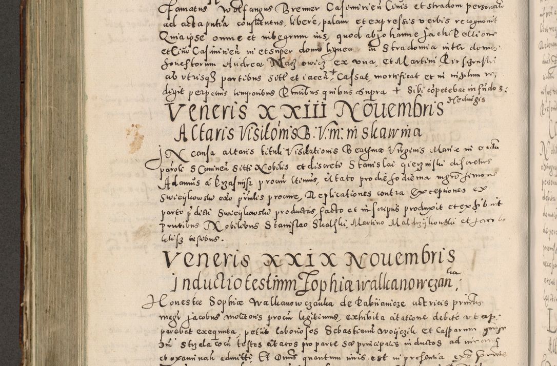 Zdjęcie nr 515 dla obiektu archiwalnego: Acta actorum causarum tam diffinitivarum quam interloquutoriarum sententiarum decretorum obligationum quietatorum constuorum pro reverendum coram Reverendo Domino Alberto Nininski Custode Sandecensis Canonico et Archipresbitero Viccarioque in Spiritualibus ac Officiali Generali Cracoviensis ad Annum Domini Millesimum Qumgentesimum Septuagentesimum Nonum cuius Judictio septima Pontificat SS. nostri Domini Gregory pp. tredecimi Anno septimo inchoantur faliciter