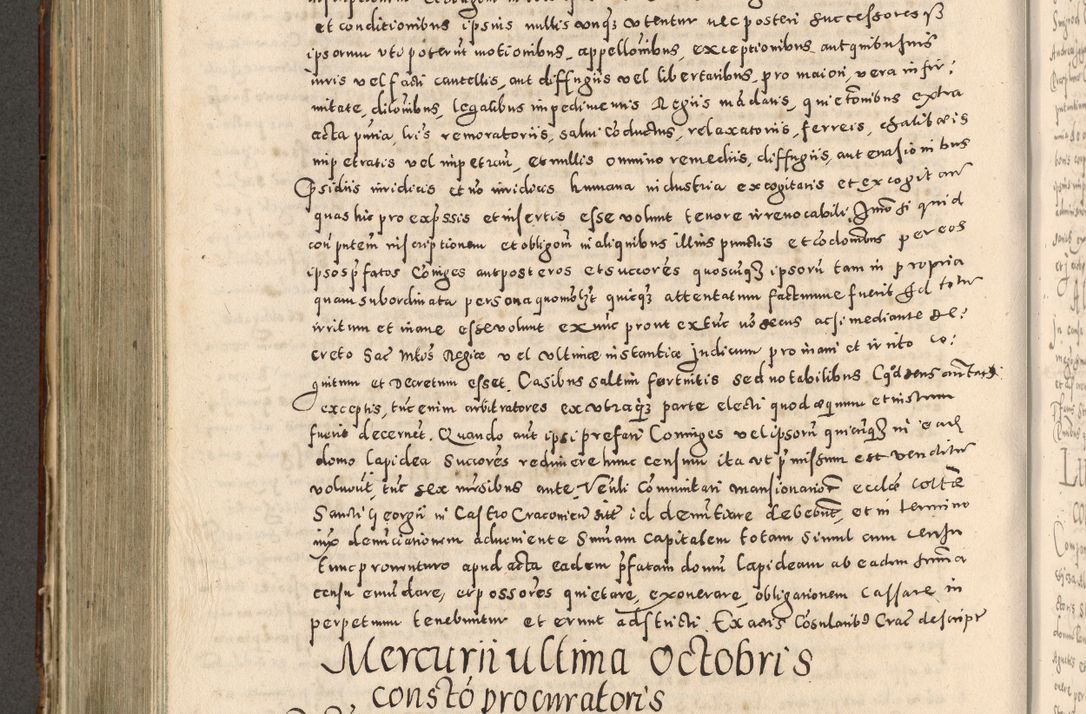 Zdjęcie nr 511 dla obiektu archiwalnego: Acta actorum causarum tam diffinitivarum quam interloquutoriarum sententiarum decretorum obligationum quietatorum constuorum pro reverendum coram Reverendo Domino Alberto Nininski Custode Sandecensis Canonico et Archipresbitero Viccarioque in Spiritualibus ac Officiali Generali Cracoviensis ad Annum Domini Millesimum Qumgentesimum Septuagentesimum Nonum cuius Judictio septima Pontificat SS. nostri Domini Gregory pp. tredecimi Anno septimo inchoantur faliciter