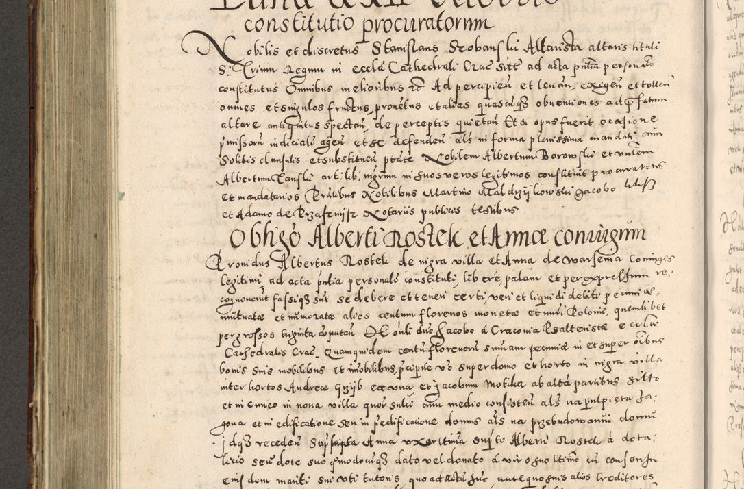 Zdjęcie nr 505 dla obiektu archiwalnego: Acta actorum causarum tam diffinitivarum quam interloquutoriarum sententiarum decretorum obligationum quietatorum constuorum pro reverendum coram Reverendo Domino Alberto Nininski Custode Sandecensis Canonico et Archipresbitero Viccarioque in Spiritualibus ac Officiali Generali Cracoviensis ad Annum Domini Millesimum Qumgentesimum Septuagentesimum Nonum cuius Judictio septima Pontificat SS. nostri Domini Gregory pp. tredecimi Anno septimo inchoantur faliciter