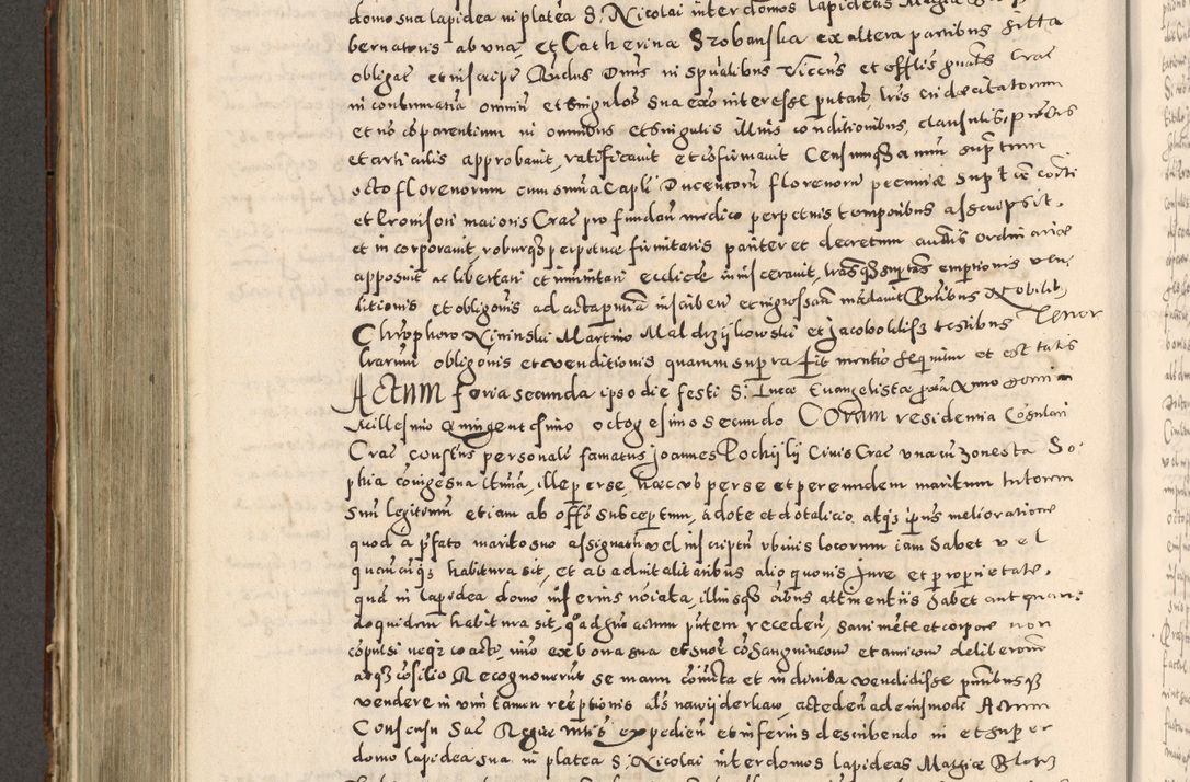 Zdjęcie nr 507 dla obiektu archiwalnego: Acta actorum causarum tam diffinitivarum quam interloquutoriarum sententiarum decretorum obligationum quietatorum constuorum pro reverendum coram Reverendo Domino Alberto Nininski Custode Sandecensis Canonico et Archipresbitero Viccarioque in Spiritualibus ac Officiali Generali Cracoviensis ad Annum Domini Millesimum Qumgentesimum Septuagentesimum Nonum cuius Judictio septima Pontificat SS. nostri Domini Gregory pp. tredecimi Anno septimo inchoantur faliciter