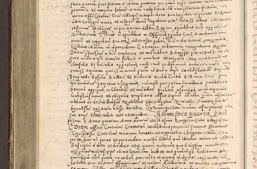 Zdjęcie nr 501 dla obiektu archiwalnego: Acta actorum causarum tam diffinitivarum quam interloquutoriarum sententiarum decretorum obligationum quietatorum constuorum pro reverendum coram Reverendo Domino Alberto Nininski Custode Sandecensis Canonico et Archipresbitero Viccarioque in Spiritualibus ac Officiali Generali Cracoviensis ad Annum Domini Millesimum Qumgentesimum Septuagentesimum Nonum cuius Judictio septima Pontificat SS. nostri Domini Gregory pp. tredecimi Anno septimo inchoantur faliciter