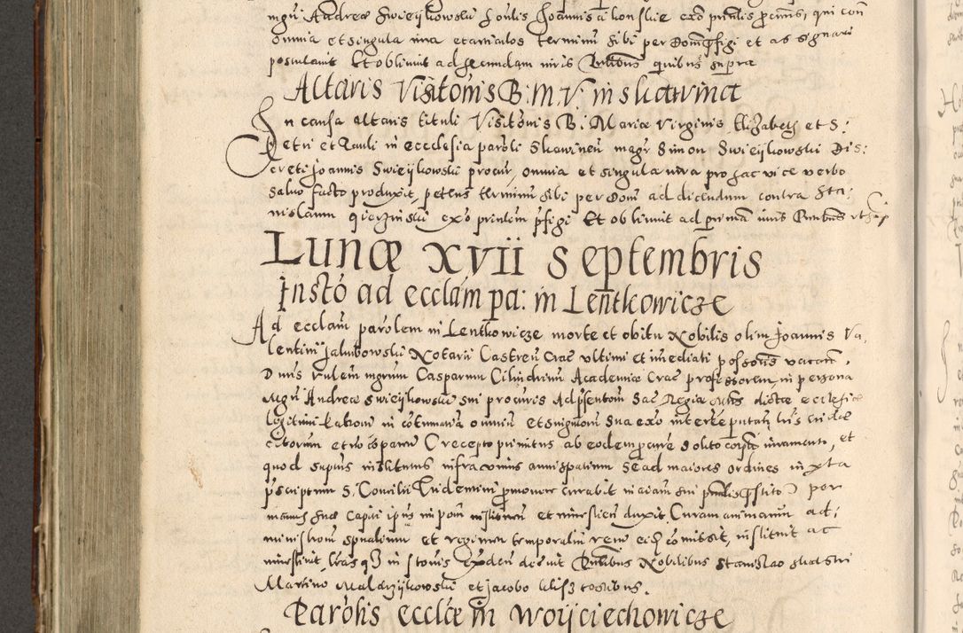 Zdjęcie nr 495 dla obiektu archiwalnego: Acta actorum causarum tam diffinitivarum quam interloquutoriarum sententiarum decretorum obligationum quietatorum constuorum pro reverendum coram Reverendo Domino Alberto Nininski Custode Sandecensis Canonico et Archipresbitero Viccarioque in Spiritualibus ac Officiali Generali Cracoviensis ad Annum Domini Millesimum Qumgentesimum Septuagentesimum Nonum cuius Judictio septima Pontificat SS. nostri Domini Gregory pp. tredecimi Anno septimo inchoantur faliciter
