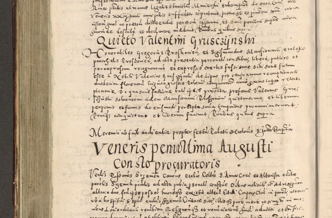Zdjęcie nr 491 dla obiektu archiwalnego: Acta actorum causarum tam diffinitivarum quam interloquutoriarum sententiarum decretorum obligationum quietatorum constuorum pro reverendum coram Reverendo Domino Alberto Nininski Custode Sandecensis Canonico et Archipresbitero Viccarioque in Spiritualibus ac Officiali Generali Cracoviensis ad Annum Domini Millesimum Qumgentesimum Septuagentesimum Nonum cuius Judictio septima Pontificat SS. nostri Domini Gregory pp. tredecimi Anno septimo inchoantur faliciter