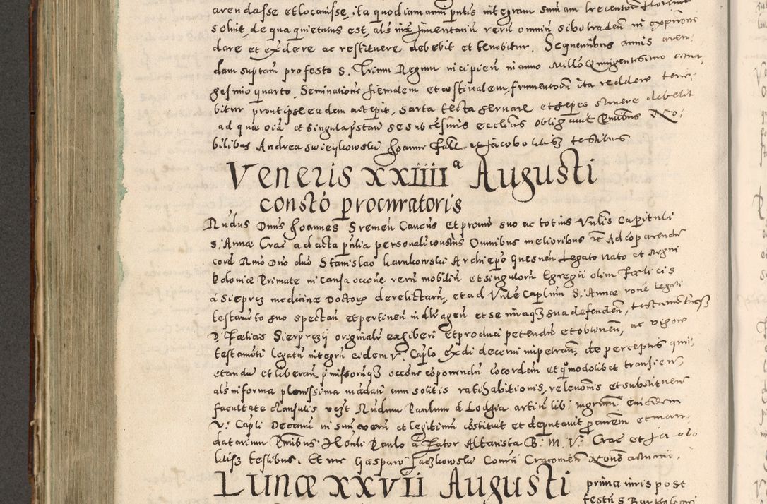 Zdjęcie nr 489 dla obiektu archiwalnego: Acta actorum causarum tam diffinitivarum quam interloquutoriarum sententiarum decretorum obligationum quietatorum constuorum pro reverendum coram Reverendo Domino Alberto Nininski Custode Sandecensis Canonico et Archipresbitero Viccarioque in Spiritualibus ac Officiali Generali Cracoviensis ad Annum Domini Millesimum Qumgentesimum Septuagentesimum Nonum cuius Judictio septima Pontificat SS. nostri Domini Gregory pp. tredecimi Anno septimo inchoantur faliciter