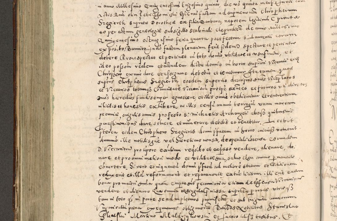 Zdjęcie nr 485 dla obiektu archiwalnego: Acta actorum causarum tam diffinitivarum quam interloquutoriarum sententiarum decretorum obligationum quietatorum constuorum pro reverendum coram Reverendo Domino Alberto Nininski Custode Sandecensis Canonico et Archipresbitero Viccarioque in Spiritualibus ac Officiali Generali Cracoviensis ad Annum Domini Millesimum Qumgentesimum Septuagentesimum Nonum cuius Judictio septima Pontificat SS. nostri Domini Gregory pp. tredecimi Anno septimo inchoantur faliciter
