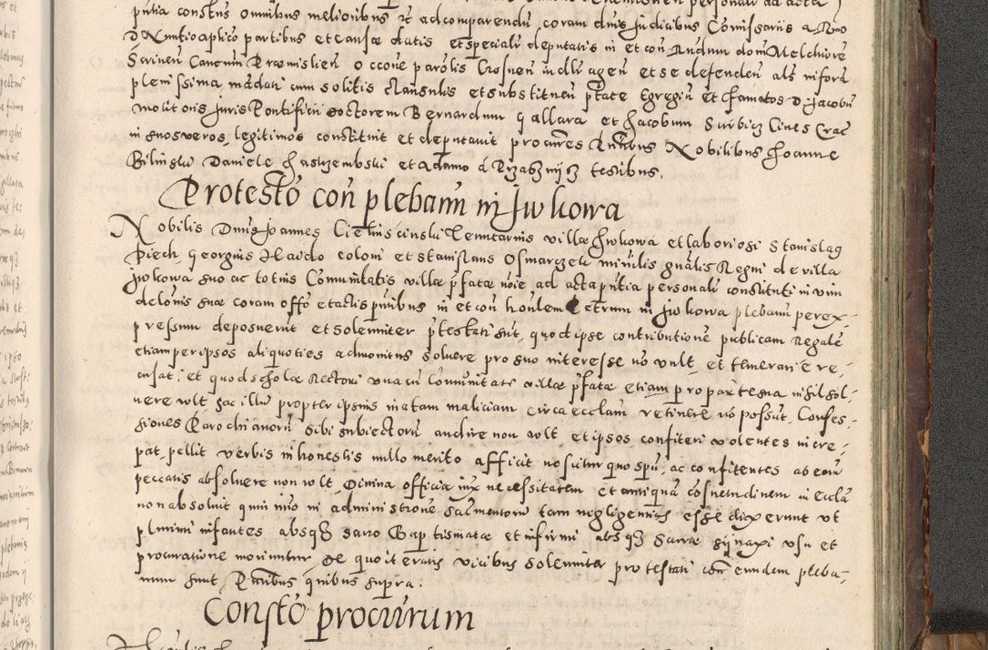 Zdjęcie nr 452 dla obiektu archiwalnego: Acta actorum causarum tam diffinitivarum quam interloquutoriarum sententiarum decretorum obligationum quietatorum constuorum pro reverendum coram Reverendo Domino Alberto Nininski Custode Sandecensis Canonico et Archipresbitero Viccarioque in Spiritualibus ac Officiali Generali Cracoviensis ad Annum Domini Millesimum Qumgentesimum Septuagentesimum Nonum cuius Judictio septima Pontificat SS. nostri Domini Gregory pp. tredecimi Anno septimo inchoantur faliciter