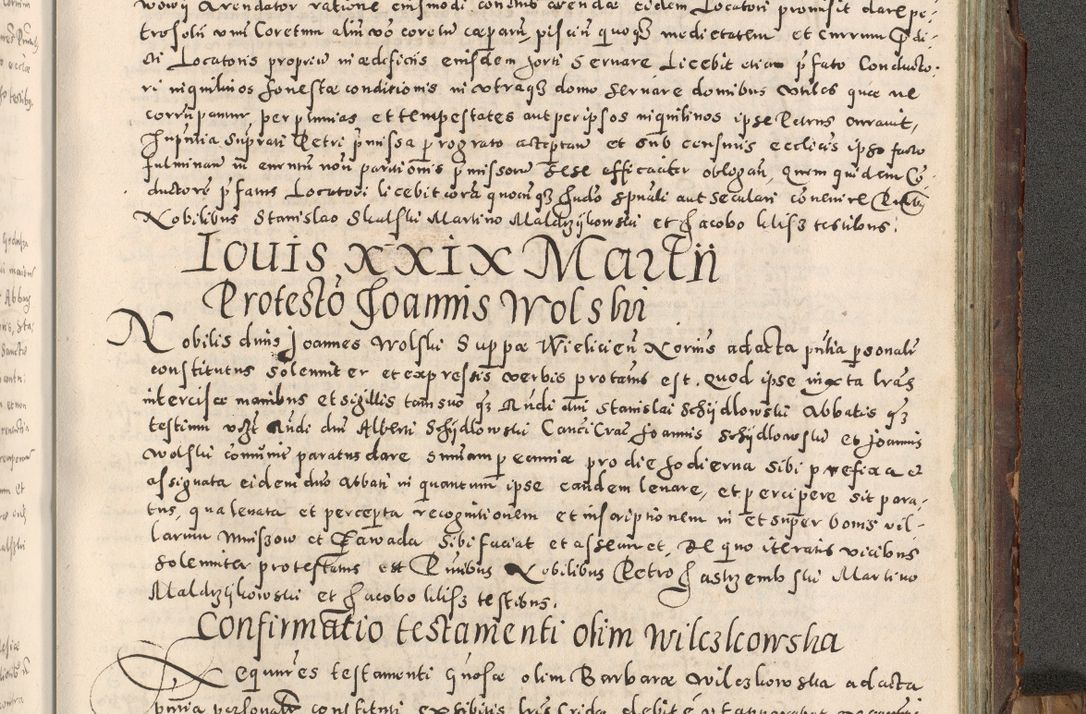 Zdjęcie nr 450 dla obiektu archiwalnego: Acta actorum causarum tam diffinitivarum quam interloquutoriarum sententiarum decretorum obligationum quietatorum constuorum pro reverendum coram Reverendo Domino Alberto Nininski Custode Sandecensis Canonico et Archipresbitero Viccarioque in Spiritualibus ac Officiali Generali Cracoviensis ad Annum Domini Millesimum Qumgentesimum Septuagentesimum Nonum cuius Judictio septima Pontificat SS. nostri Domini Gregory pp. tredecimi Anno septimo inchoantur faliciter