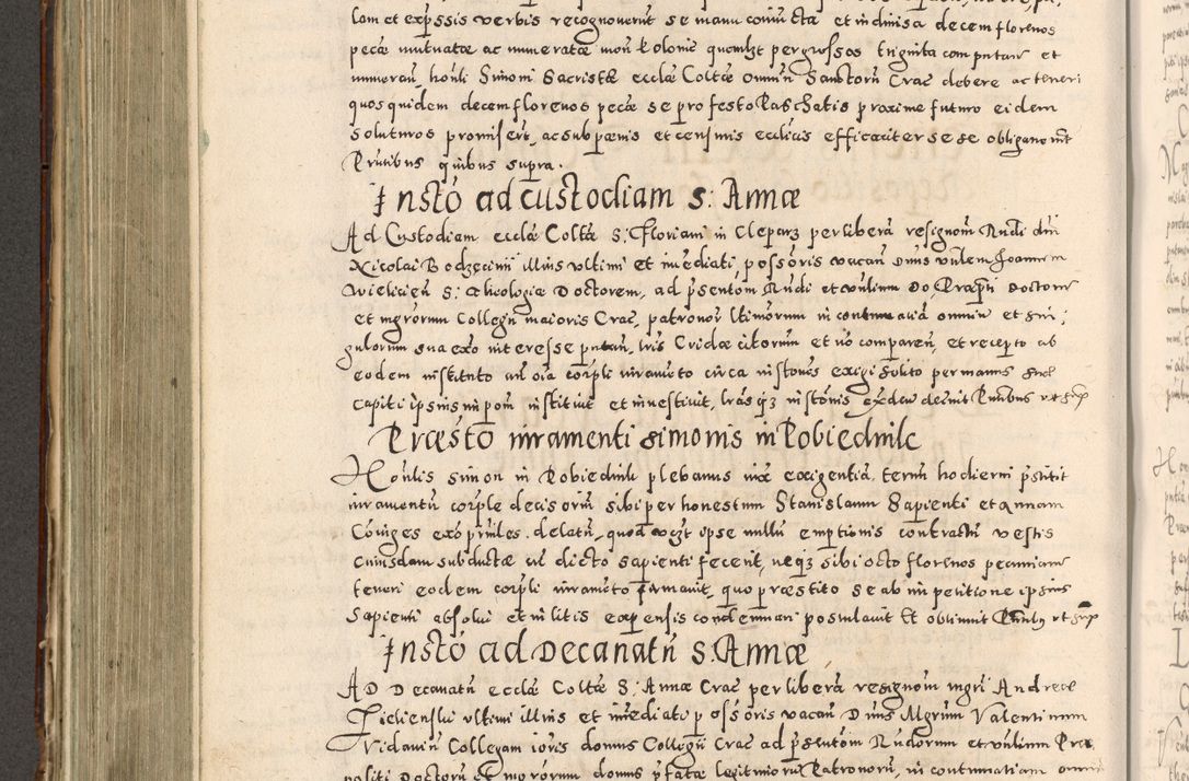 Zdjęcie nr 445 dla obiektu archiwalnego: Acta actorum causarum tam diffinitivarum quam interloquutoriarum sententiarum decretorum obligationum quietatorum constuorum pro reverendum coram Reverendo Domino Alberto Nininski Custode Sandecensis Canonico et Archipresbitero Viccarioque in Spiritualibus ac Officiali Generali Cracoviensis ad Annum Domini Millesimum Qumgentesimum Septuagentesimum Nonum cuius Judictio septima Pontificat SS. nostri Domini Gregory pp. tredecimi Anno septimo inchoantur faliciter
