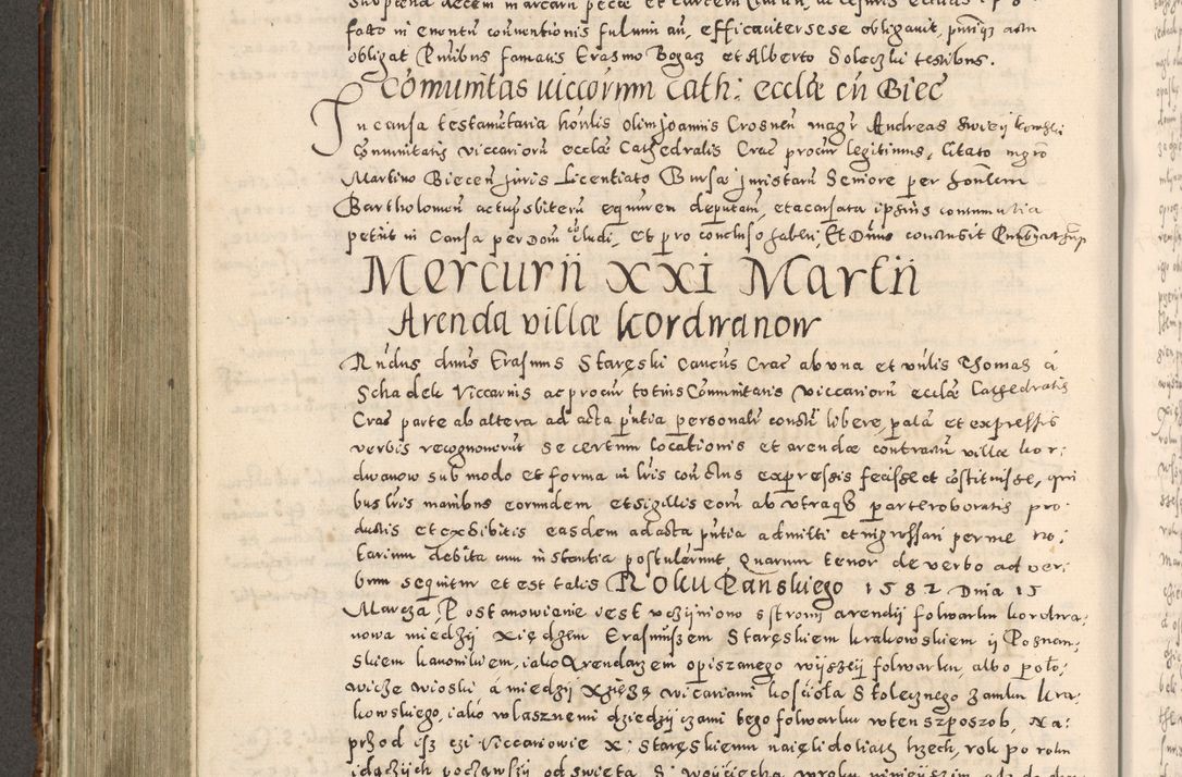 Zdjęcie nr 447 dla obiektu archiwalnego: Acta actorum causarum tam diffinitivarum quam interloquutoriarum sententiarum decretorum obligationum quietatorum constuorum pro reverendum coram Reverendo Domino Alberto Nininski Custode Sandecensis Canonico et Archipresbitero Viccarioque in Spiritualibus ac Officiali Generali Cracoviensis ad Annum Domini Millesimum Qumgentesimum Septuagentesimum Nonum cuius Judictio septima Pontificat SS. nostri Domini Gregory pp. tredecimi Anno septimo inchoantur faliciter