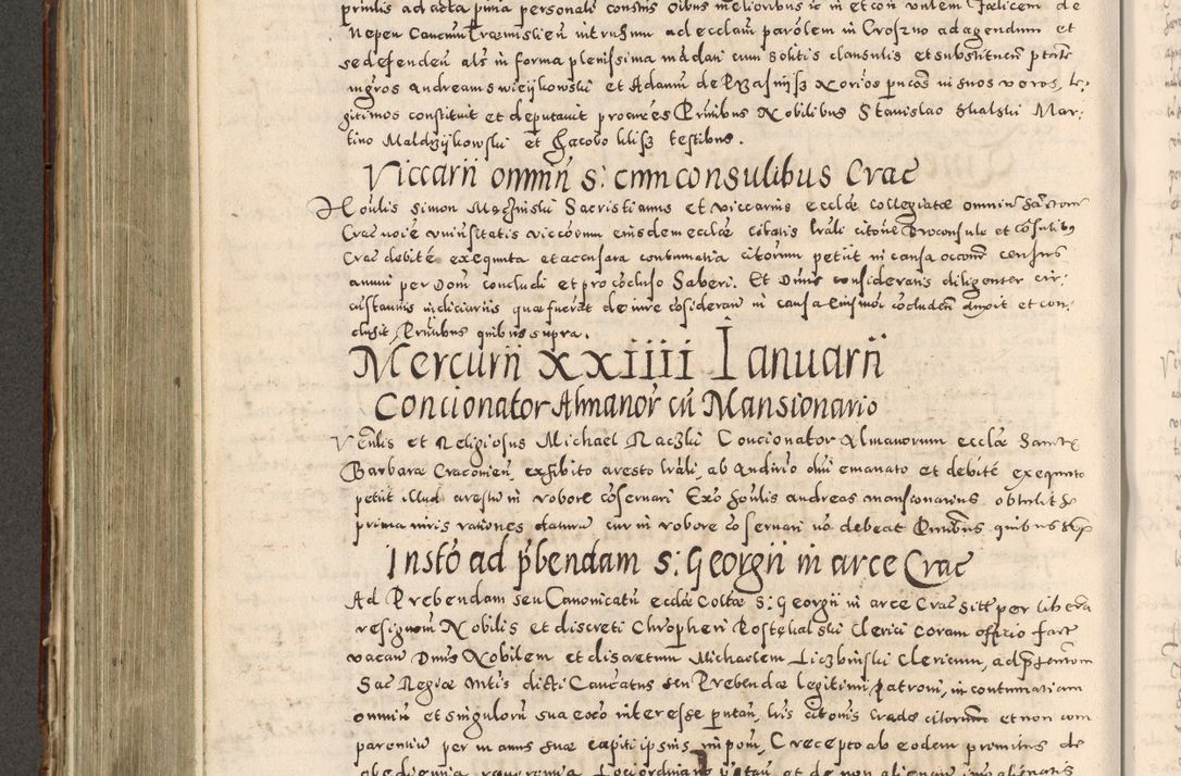 Zdjęcie nr 439 dla obiektu archiwalnego: Acta actorum causarum tam diffinitivarum quam interloquutoriarum sententiarum decretorum obligationum quietatorum constuorum pro reverendum coram Reverendo Domino Alberto Nininski Custode Sandecensis Canonico et Archipresbitero Viccarioque in Spiritualibus ac Officiali Generali Cracoviensis ad Annum Domini Millesimum Qumgentesimum Septuagentesimum Nonum cuius Judictio septima Pontificat SS. nostri Domini Gregory pp. tredecimi Anno septimo inchoantur faliciter