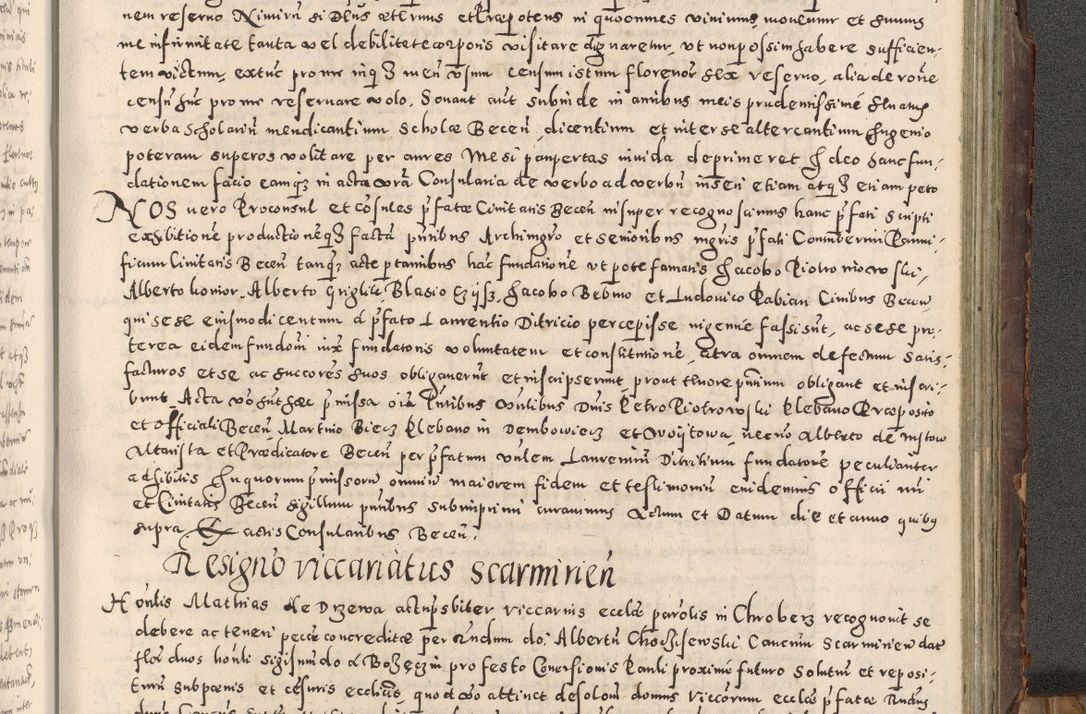 Zdjęcie nr 436 dla obiektu archiwalnego: Acta actorum causarum tam diffinitivarum quam interloquutoriarum sententiarum decretorum obligationum quietatorum constuorum pro reverendum coram Reverendo Domino Alberto Nininski Custode Sandecensis Canonico et Archipresbitero Viccarioque in Spiritualibus ac Officiali Generali Cracoviensis ad Annum Domini Millesimum Qumgentesimum Septuagentesimum Nonum cuius Judictio septima Pontificat SS. nostri Domini Gregory pp. tredecimi Anno septimo inchoantur faliciter