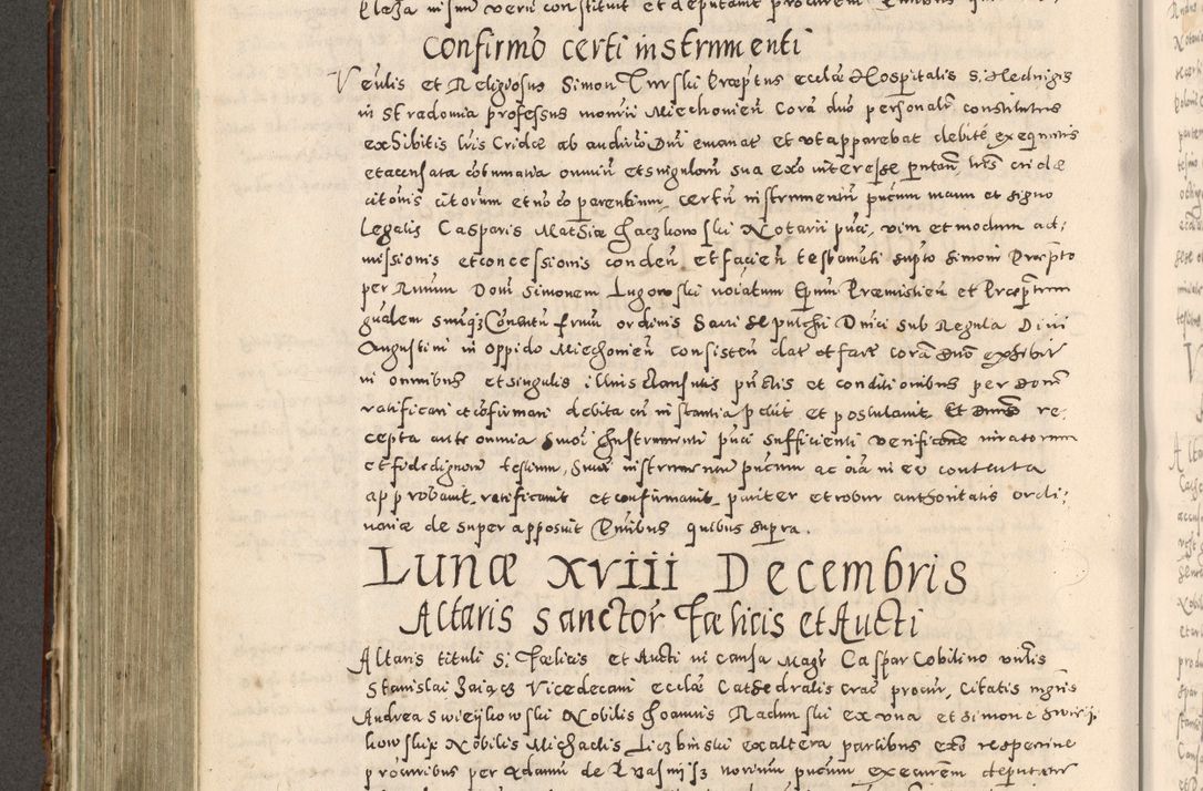 Zdjęcie nr 427 dla obiektu archiwalnego: Acta actorum causarum tam diffinitivarum quam interloquutoriarum sententiarum decretorum obligationum quietatorum constuorum pro reverendum coram Reverendo Domino Alberto Nininski Custode Sandecensis Canonico et Archipresbitero Viccarioque in Spiritualibus ac Officiali Generali Cracoviensis ad Annum Domini Millesimum Qumgentesimum Septuagentesimum Nonum cuius Judictio septima Pontificat SS. nostri Domini Gregory pp. tredecimi Anno septimo inchoantur faliciter
