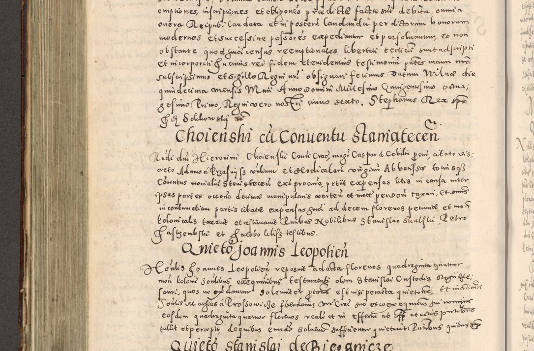 Zdjęcie nr 425 dla obiektu archiwalnego: Acta actorum causarum tam diffinitivarum quam interloquutoriarum sententiarum decretorum obligationum quietatorum constuorum pro reverendum coram Reverendo Domino Alberto Nininski Custode Sandecensis Canonico et Archipresbitero Viccarioque in Spiritualibus ac Officiali Generali Cracoviensis ad Annum Domini Millesimum Qumgentesimum Septuagentesimum Nonum cuius Judictio septima Pontificat SS. nostri Domini Gregory pp. tredecimi Anno septimo inchoantur faliciter