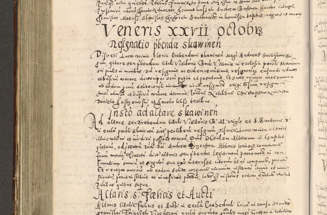 Zdjęcie nr 411 dla obiektu archiwalnego: Acta actorum causarum tam diffinitivarum quam interloquutoriarum sententiarum decretorum obligationum quietatorum constuorum pro reverendum coram Reverendo Domino Alberto Nininski Custode Sandecensis Canonico et Archipresbitero Viccarioque in Spiritualibus ac Officiali Generali Cracoviensis ad Annum Domini Millesimum Qumgentesimum Septuagentesimum Nonum cuius Judictio septima Pontificat SS. nostri Domini Gregory pp. tredecimi Anno septimo inchoantur faliciter