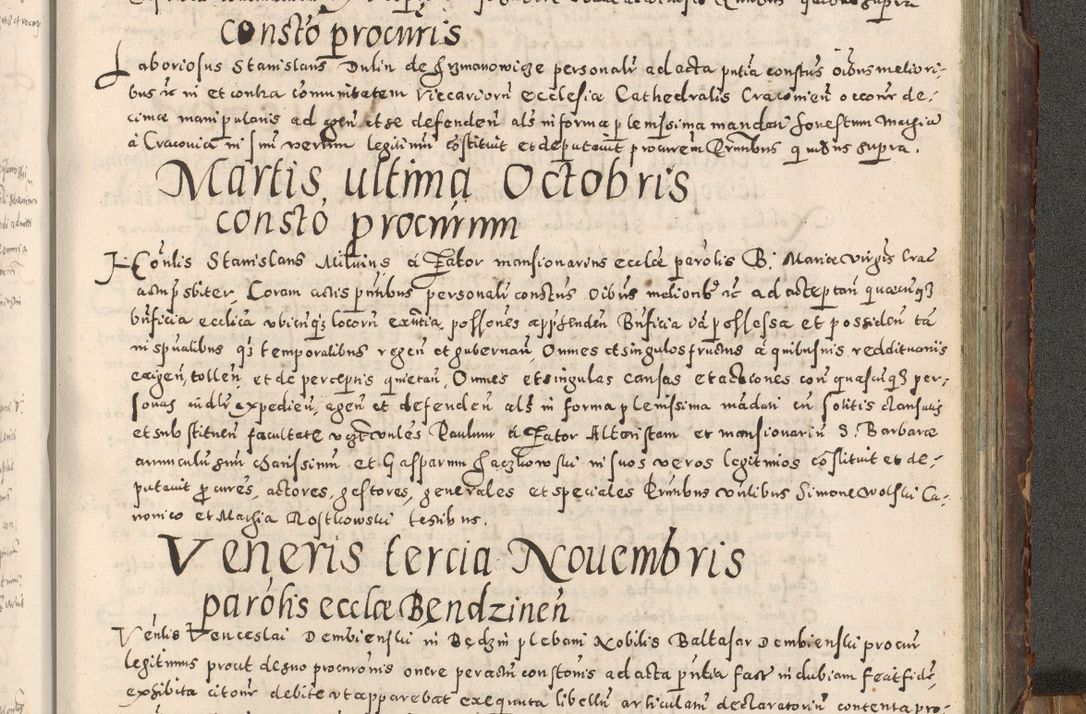 Zdjęcie nr 412 dla obiektu archiwalnego: Acta actorum causarum tam diffinitivarum quam interloquutoriarum sententiarum decretorum obligationum quietatorum constuorum pro reverendum coram Reverendo Domino Alberto Nininski Custode Sandecensis Canonico et Archipresbitero Viccarioque in Spiritualibus ac Officiali Generali Cracoviensis ad Annum Domini Millesimum Qumgentesimum Septuagentesimum Nonum cuius Judictio septima Pontificat SS. nostri Domini Gregory pp. tredecimi Anno septimo inchoantur faliciter