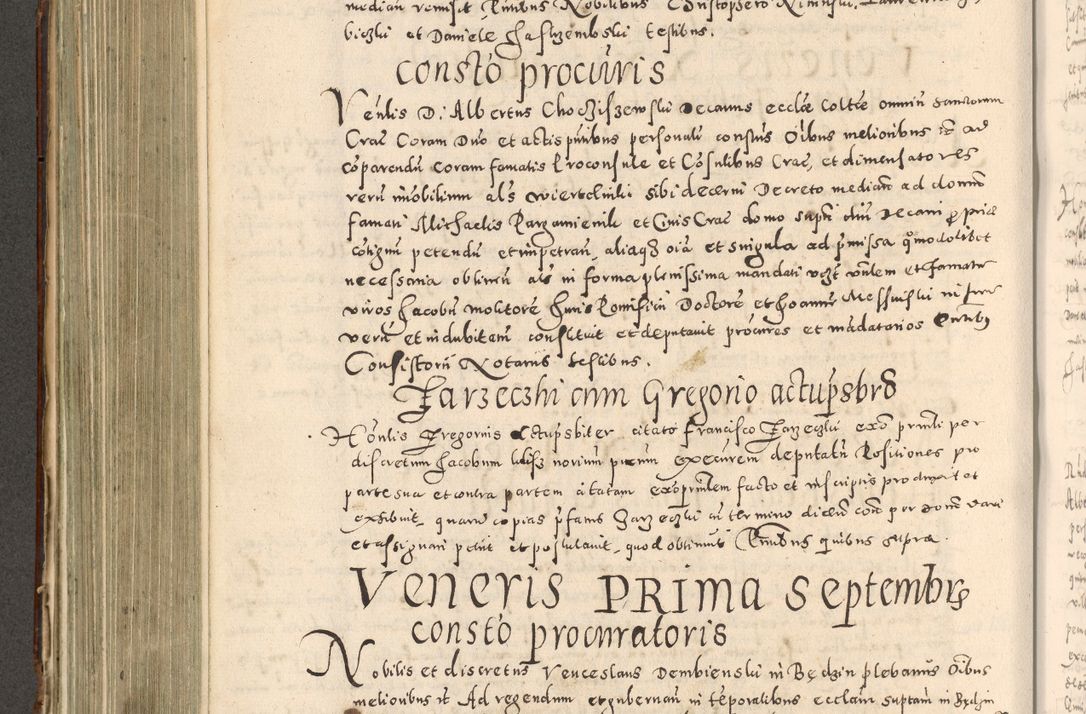 Zdjęcie nr 401 dla obiektu archiwalnego: Acta actorum causarum tam diffinitivarum quam interloquutoriarum sententiarum decretorum obligationum quietatorum constuorum pro reverendum coram Reverendo Domino Alberto Nininski Custode Sandecensis Canonico et Archipresbitero Viccarioque in Spiritualibus ac Officiali Generali Cracoviensis ad Annum Domini Millesimum Qumgentesimum Septuagentesimum Nonum cuius Judictio septima Pontificat SS. nostri Domini Gregory pp. tredecimi Anno septimo inchoantur faliciter