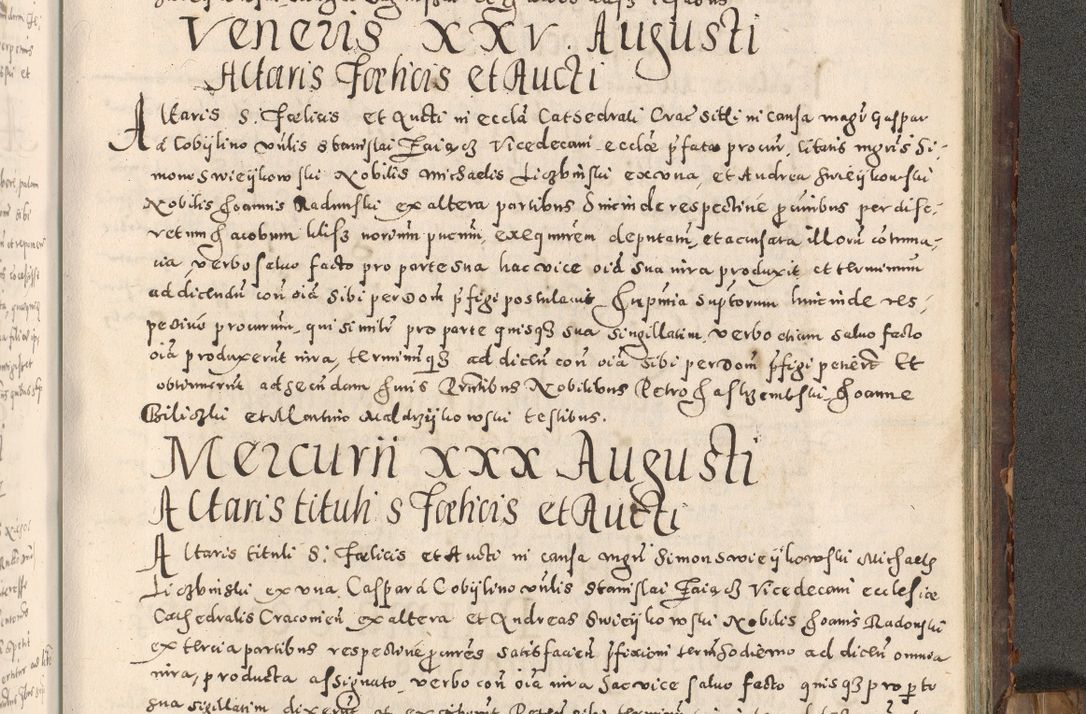 Zdjęcie nr 400 dla obiektu archiwalnego: Acta actorum causarum tam diffinitivarum quam interloquutoriarum sententiarum decretorum obligationum quietatorum constuorum pro reverendum coram Reverendo Domino Alberto Nininski Custode Sandecensis Canonico et Archipresbitero Viccarioque in Spiritualibus ac Officiali Generali Cracoviensis ad Annum Domini Millesimum Qumgentesimum Septuagentesimum Nonum cuius Judictio septima Pontificat SS. nostri Domini Gregory pp. tredecimi Anno septimo inchoantur faliciter