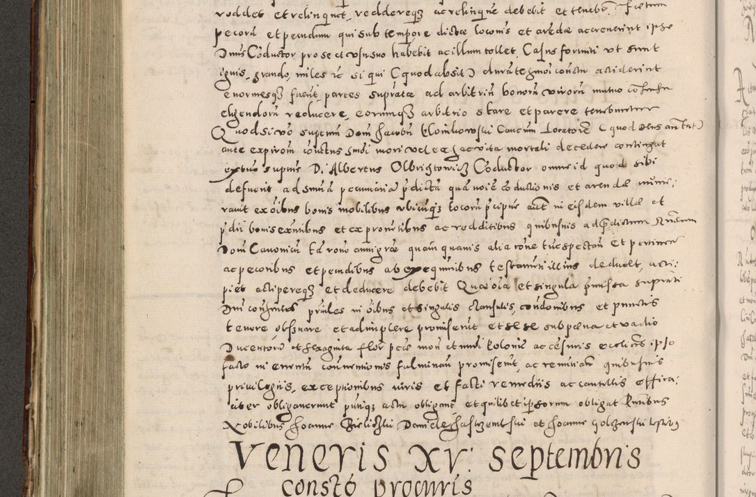 Zdjęcie nr 403 dla obiektu archiwalnego: Acta actorum causarum tam diffinitivarum quam interloquutoriarum sententiarum decretorum obligationum quietatorum constuorum pro reverendum coram Reverendo Domino Alberto Nininski Custode Sandecensis Canonico et Archipresbitero Viccarioque in Spiritualibus ac Officiali Generali Cracoviensis ad Annum Domini Millesimum Qumgentesimum Septuagentesimum Nonum cuius Judictio septima Pontificat SS. nostri Domini Gregory pp. tredecimi Anno septimo inchoantur faliciter