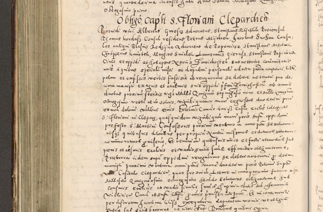 Zdjęcie nr 395 dla obiektu archiwalnego: Acta actorum causarum tam diffinitivarum quam interloquutoriarum sententiarum decretorum obligationum quietatorum constuorum pro reverendum coram Reverendo Domino Alberto Nininski Custode Sandecensis Canonico et Archipresbitero Viccarioque in Spiritualibus ac Officiali Generali Cracoviensis ad Annum Domini Millesimum Qumgentesimum Septuagentesimum Nonum cuius Judictio septima Pontificat SS. nostri Domini Gregory pp. tredecimi Anno septimo inchoantur faliciter