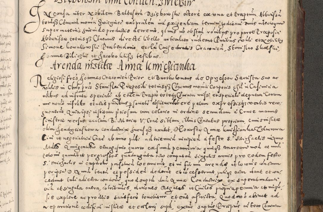 Zdjęcie nr 390 dla obiektu archiwalnego: Acta actorum causarum tam diffinitivarum quam interloquutoriarum sententiarum decretorum obligationum quietatorum constuorum pro reverendum coram Reverendo Domino Alberto Nininski Custode Sandecensis Canonico et Archipresbitero Viccarioque in Spiritualibus ac Officiali Generali Cracoviensis ad Annum Domini Millesimum Qumgentesimum Septuagentesimum Nonum cuius Judictio septima Pontificat SS. nostri Domini Gregory pp. tredecimi Anno septimo inchoantur faliciter