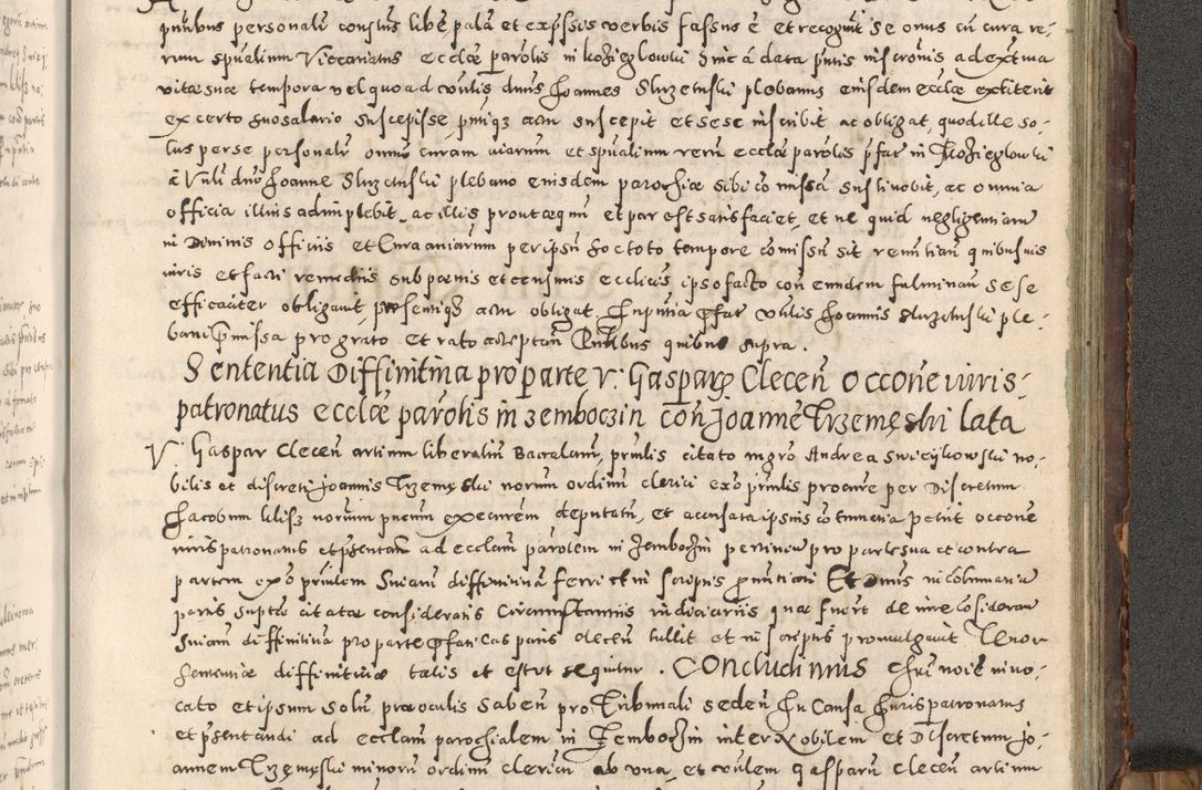 Zdjęcie nr 384 dla obiektu archiwalnego: Acta actorum causarum tam diffinitivarum quam interloquutoriarum sententiarum decretorum obligationum quietatorum constuorum pro reverendum coram Reverendo Domino Alberto Nininski Custode Sandecensis Canonico et Archipresbitero Viccarioque in Spiritualibus ac Officiali Generali Cracoviensis ad Annum Domini Millesimum Qumgentesimum Septuagentesimum Nonum cuius Judictio septima Pontificat SS. nostri Domini Gregory pp. tredecimi Anno septimo inchoantur faliciter