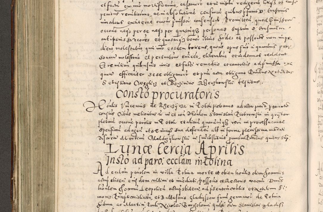 Zdjęcie nr 365 dla obiektu archiwalnego: Acta actorum causarum tam diffinitivarum quam interloquutoriarum sententiarum decretorum obligationum quietatorum constuorum pro reverendum coram Reverendo Domino Alberto Nininski Custode Sandecensis Canonico et Archipresbitero Viccarioque in Spiritualibus ac Officiali Generali Cracoviensis ad Annum Domini Millesimum Qumgentesimum Septuagentesimum Nonum cuius Judictio septima Pontificat SS. nostri Domini Gregory pp. tredecimi Anno septimo inchoantur faliciter