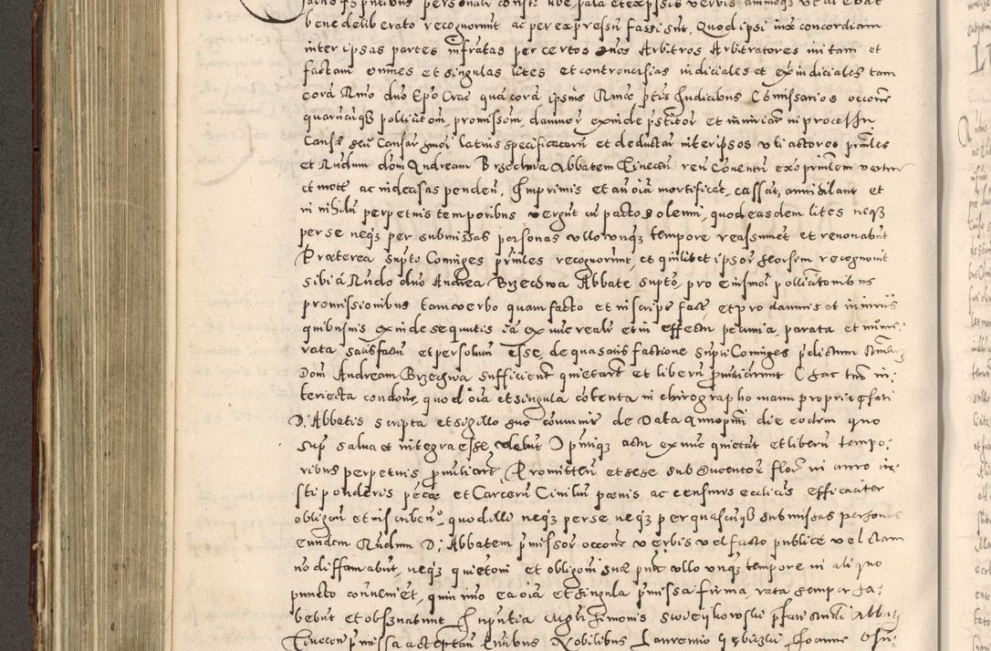 Zdjęcie nr 363 dla obiektu archiwalnego: Acta actorum causarum tam diffinitivarum quam interloquutoriarum sententiarum decretorum obligationum quietatorum constuorum pro reverendum coram Reverendo Domino Alberto Nininski Custode Sandecensis Canonico et Archipresbitero Viccarioque in Spiritualibus ac Officiali Generali Cracoviensis ad Annum Domini Millesimum Qumgentesimum Septuagentesimum Nonum cuius Judictio septima Pontificat SS. nostri Domini Gregory pp. tredecimi Anno septimo inchoantur faliciter