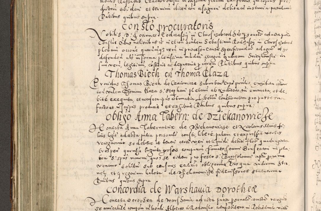 Zdjęcie nr 361 dla obiektu archiwalnego: Acta actorum causarum tam diffinitivarum quam interloquutoriarum sententiarum decretorum obligationum quietatorum constuorum pro reverendum coram Reverendo Domino Alberto Nininski Custode Sandecensis Canonico et Archipresbitero Viccarioque in Spiritualibus ac Officiali Generali Cracoviensis ad Annum Domini Millesimum Qumgentesimum Septuagentesimum Nonum cuius Judictio septima Pontificat SS. nostri Domini Gregory pp. tredecimi Anno septimo inchoantur faliciter