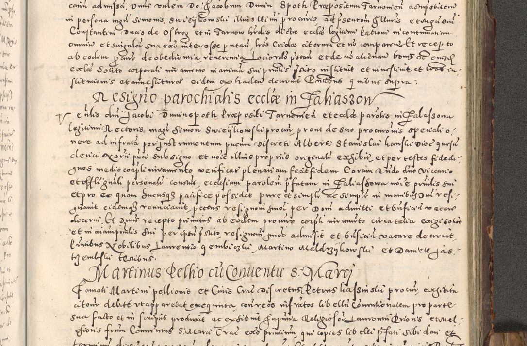 Zdjęcie nr 348 dla obiektu archiwalnego: Acta actorum causarum tam diffinitivarum quam interloquutoriarum sententiarum decretorum obligationum quietatorum constuorum pro reverendum coram Reverendo Domino Alberto Nininski Custode Sandecensis Canonico et Archipresbitero Viccarioque in Spiritualibus ac Officiali Generali Cracoviensis ad Annum Domini Millesimum Qumgentesimum Septuagentesimum Nonum cuius Judictio septima Pontificat SS. nostri Domini Gregory pp. tredecimi Anno septimo inchoantur faliciter