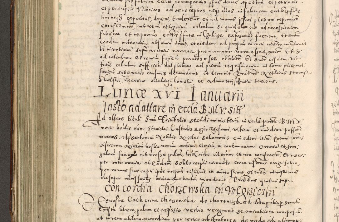 Zdjęcie nr 351 dla obiektu archiwalnego: Acta actorum causarum tam diffinitivarum quam interloquutoriarum sententiarum decretorum obligationum quietatorum constuorum pro reverendum coram Reverendo Domino Alberto Nininski Custode Sandecensis Canonico et Archipresbitero Viccarioque in Spiritualibus ac Officiali Generali Cracoviensis ad Annum Domini Millesimum Qumgentesimum Septuagentesimum Nonum cuius Judictio septima Pontificat SS. nostri Domini Gregory pp. tredecimi Anno septimo inchoantur faliciter