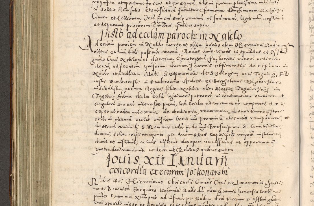 Zdjęcie nr 349 dla obiektu archiwalnego: Acta actorum causarum tam diffinitivarum quam interloquutoriarum sententiarum decretorum obligationum quietatorum constuorum pro reverendum coram Reverendo Domino Alberto Nininski Custode Sandecensis Canonico et Archipresbitero Viccarioque in Spiritualibus ac Officiali Generali Cracoviensis ad Annum Domini Millesimum Qumgentesimum Septuagentesimum Nonum cuius Judictio septima Pontificat SS. nostri Domini Gregory pp. tredecimi Anno septimo inchoantur faliciter