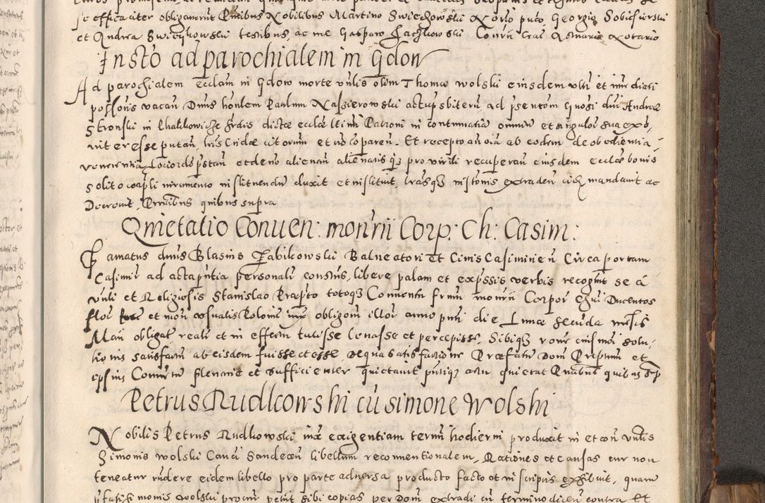 Zdjęcie nr 338 dla obiektu archiwalnego: Acta actorum causarum tam diffinitivarum quam interloquutoriarum sententiarum decretorum obligationum quietatorum constuorum pro reverendum coram Reverendo Domino Alberto Nininski Custode Sandecensis Canonico et Archipresbitero Viccarioque in Spiritualibus ac Officiali Generali Cracoviensis ad Annum Domini Millesimum Qumgentesimum Septuagentesimum Nonum cuius Judictio septima Pontificat SS. nostri Domini Gregory pp. tredecimi Anno septimo inchoantur faliciter