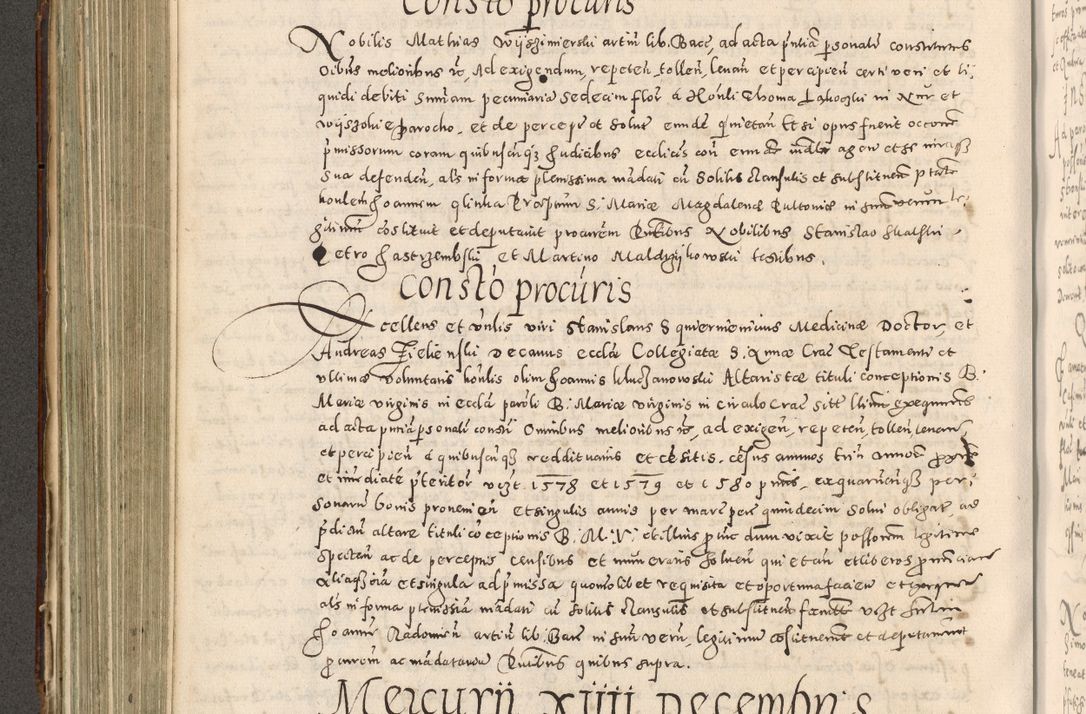 Zdjęcie nr 337 dla obiektu archiwalnego: Acta actorum causarum tam diffinitivarum quam interloquutoriarum sententiarum decretorum obligationum quietatorum constuorum pro reverendum coram Reverendo Domino Alberto Nininski Custode Sandecensis Canonico et Archipresbitero Viccarioque in Spiritualibus ac Officiali Generali Cracoviensis ad Annum Domini Millesimum Qumgentesimum Septuagentesimum Nonum cuius Judictio septima Pontificat SS. nostri Domini Gregory pp. tredecimi Anno septimo inchoantur faliciter