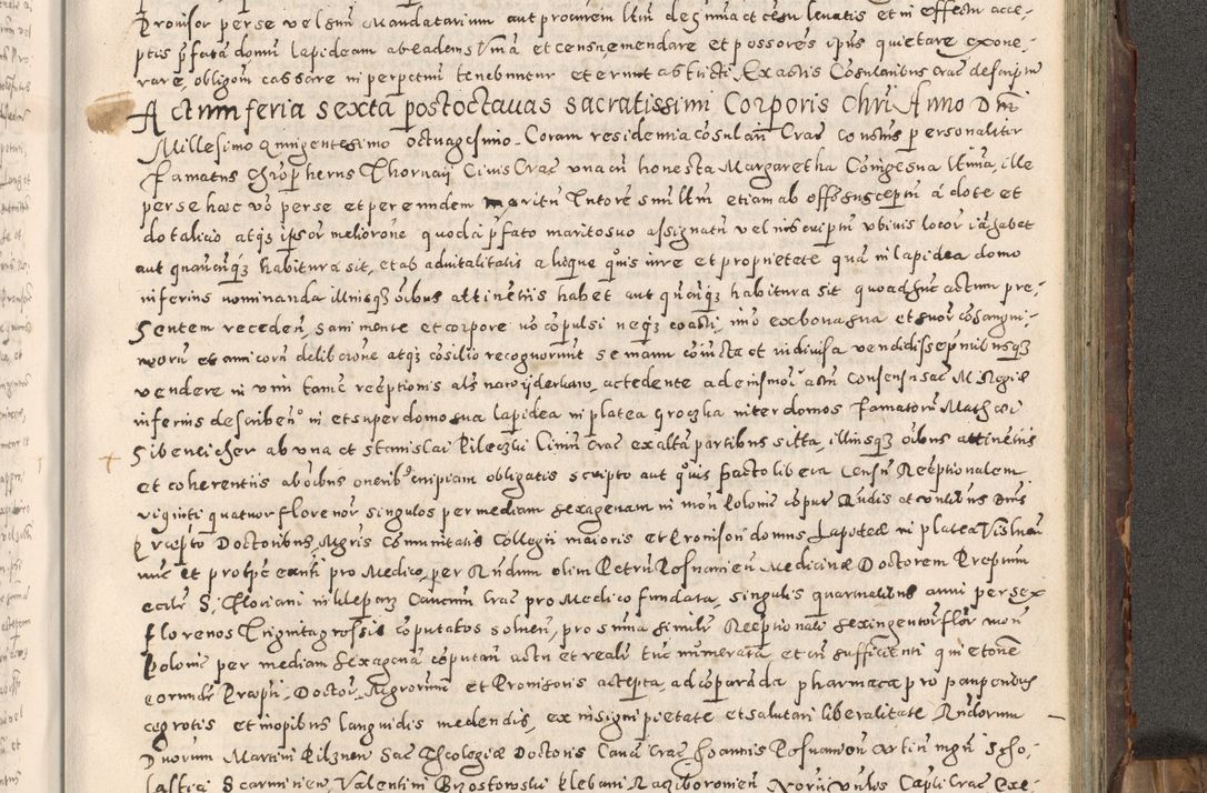 Zdjęcie nr 326 dla obiektu archiwalnego: Acta actorum causarum tam diffinitivarum quam interloquutoriarum sententiarum decretorum obligationum quietatorum constuorum pro reverendum coram Reverendo Domino Alberto Nininski Custode Sandecensis Canonico et Archipresbitero Viccarioque in Spiritualibus ac Officiali Generali Cracoviensis ad Annum Domini Millesimum Qumgentesimum Septuagentesimum Nonum cuius Judictio septima Pontificat SS. nostri Domini Gregory pp. tredecimi Anno septimo inchoantur faliciter