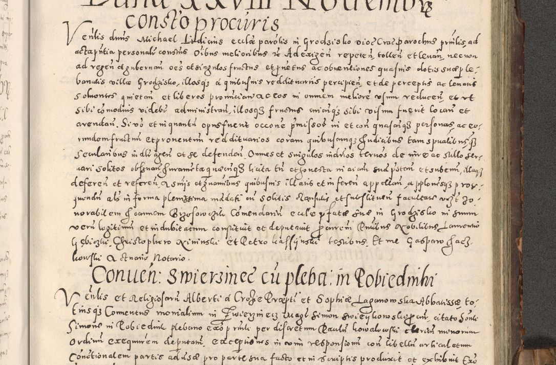 Zdjęcie nr 320 dla obiektu archiwalnego: Acta actorum causarum tam diffinitivarum quam interloquutoriarum sententiarum decretorum obligationum quietatorum constuorum pro reverendum coram Reverendo Domino Alberto Nininski Custode Sandecensis Canonico et Archipresbitero Viccarioque in Spiritualibus ac Officiali Generali Cracoviensis ad Annum Domini Millesimum Qumgentesimum Septuagentesimum Nonum cuius Judictio septima Pontificat SS. nostri Domini Gregory pp. tredecimi Anno septimo inchoantur faliciter