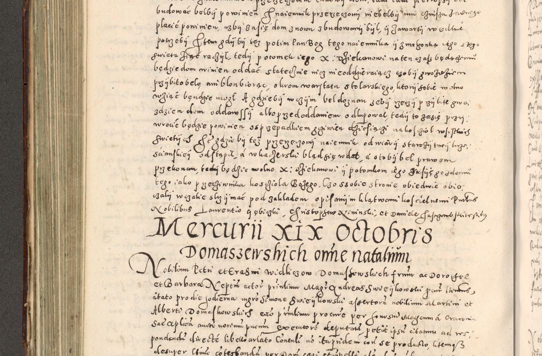 Zdjęcie nr 311 dla obiektu archiwalnego: Acta actorum causarum tam diffinitivarum quam interloquutoriarum sententiarum decretorum obligationum quietatorum constuorum pro reverendum coram Reverendo Domino Alberto Nininski Custode Sandecensis Canonico et Archipresbitero Viccarioque in Spiritualibus ac Officiali Generali Cracoviensis ad Annum Domini Millesimum Qumgentesimum Septuagentesimum Nonum cuius Judictio septima Pontificat SS. nostri Domini Gregory pp. tredecimi Anno septimo inchoantur faliciter