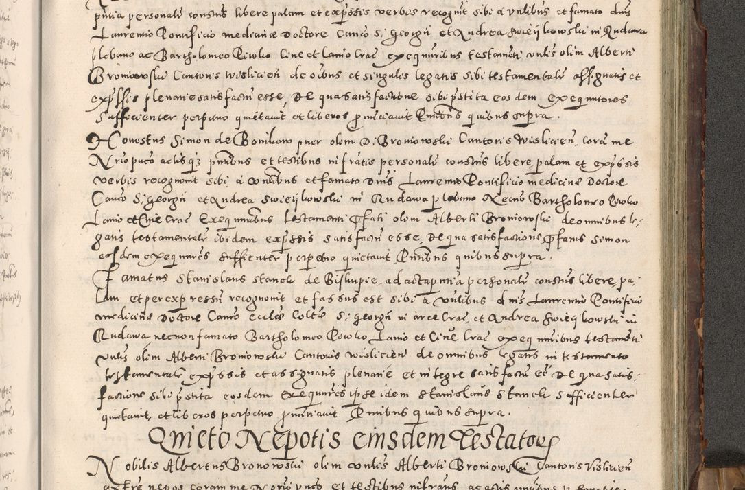 Zdjęcie nr 312 dla obiektu archiwalnego: Acta actorum causarum tam diffinitivarum quam interloquutoriarum sententiarum decretorum obligationum quietatorum constuorum pro reverendum coram Reverendo Domino Alberto Nininski Custode Sandecensis Canonico et Archipresbitero Viccarioque in Spiritualibus ac Officiali Generali Cracoviensis ad Annum Domini Millesimum Qumgentesimum Septuagentesimum Nonum cuius Judictio septima Pontificat SS. nostri Domini Gregory pp. tredecimi Anno septimo inchoantur faliciter