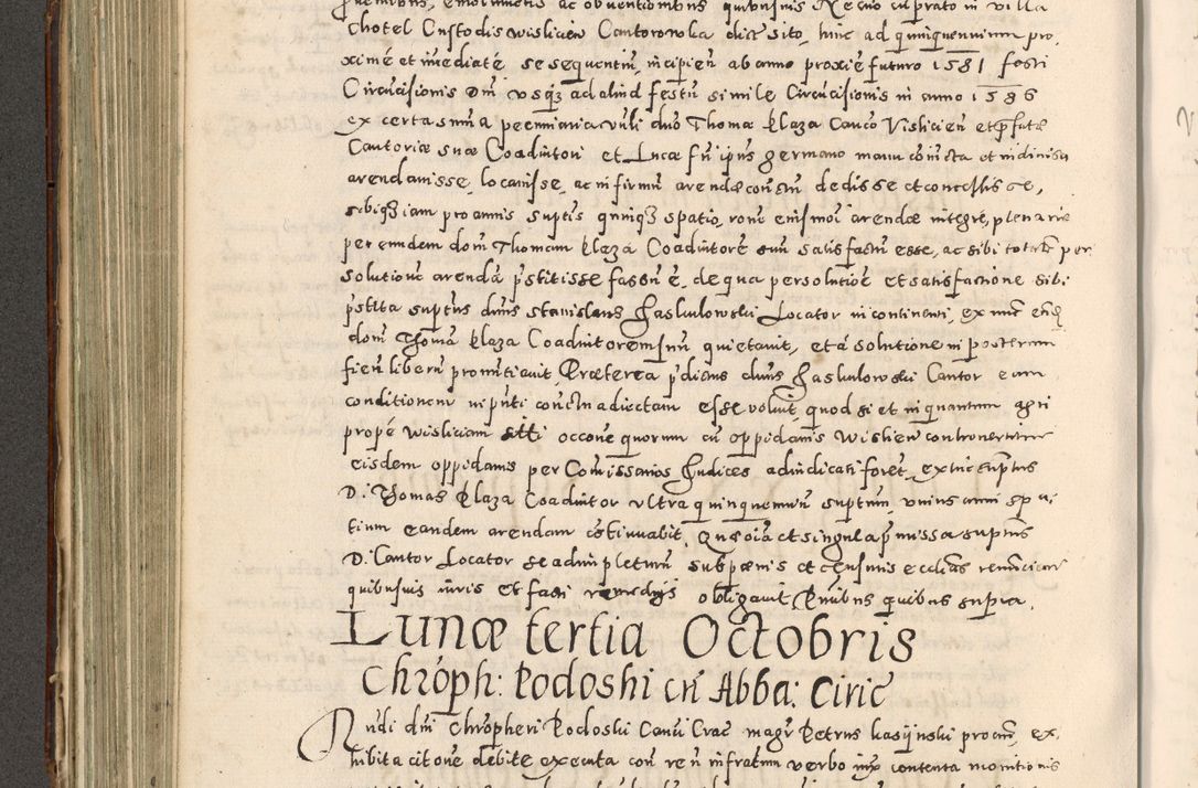 Zdjęcie nr 305 dla obiektu archiwalnego: Acta actorum causarum tam diffinitivarum quam interloquutoriarum sententiarum decretorum obligationum quietatorum constuorum pro reverendum coram Reverendo Domino Alberto Nininski Custode Sandecensis Canonico et Archipresbitero Viccarioque in Spiritualibus ac Officiali Generali Cracoviensis ad Annum Domini Millesimum Qumgentesimum Septuagentesimum Nonum cuius Judictio septima Pontificat SS. nostri Domini Gregory pp. tredecimi Anno septimo inchoantur faliciter
