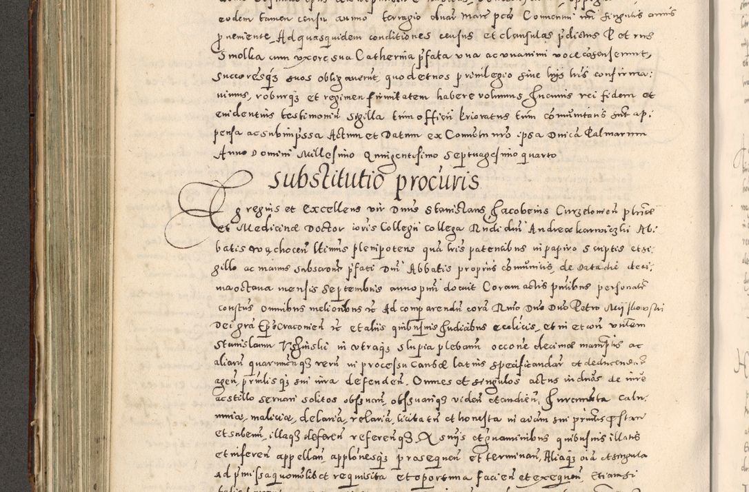Zdjęcie nr 303 dla obiektu archiwalnego: Acta actorum causarum tam diffinitivarum quam interloquutoriarum sententiarum decretorum obligationum quietatorum constuorum pro reverendum coram Reverendo Domino Alberto Nininski Custode Sandecensis Canonico et Archipresbitero Viccarioque in Spiritualibus ac Officiali Generali Cracoviensis ad Annum Domini Millesimum Qumgentesimum Septuagentesimum Nonum cuius Judictio septima Pontificat SS. nostri Domini Gregory pp. tredecimi Anno septimo inchoantur faliciter