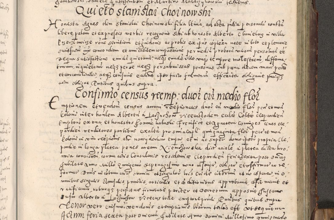 Zdjęcie nr 298 dla obiektu archiwalnego: Acta actorum causarum tam diffinitivarum quam interloquutoriarum sententiarum decretorum obligationum quietatorum constuorum pro reverendum coram Reverendo Domino Alberto Nininski Custode Sandecensis Canonico et Archipresbitero Viccarioque in Spiritualibus ac Officiali Generali Cracoviensis ad Annum Domini Millesimum Qumgentesimum Septuagentesimum Nonum cuius Judictio septima Pontificat SS. nostri Domini Gregory pp. tredecimi Anno septimo inchoantur faliciter