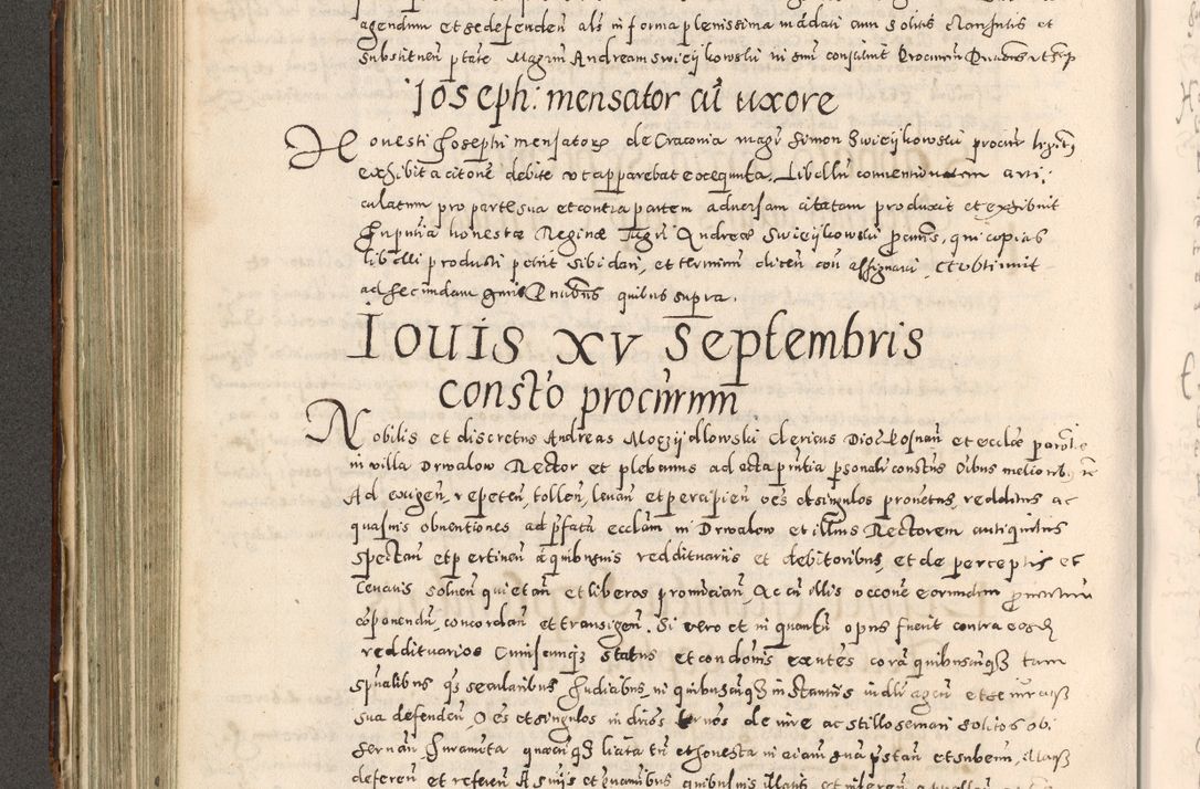 Zdjęcie nr 297 dla obiektu archiwalnego: Acta actorum causarum tam diffinitivarum quam interloquutoriarum sententiarum decretorum obligationum quietatorum constuorum pro reverendum coram Reverendo Domino Alberto Nininski Custode Sandecensis Canonico et Archipresbitero Viccarioque in Spiritualibus ac Officiali Generali Cracoviensis ad Annum Domini Millesimum Qumgentesimum Septuagentesimum Nonum cuius Judictio septima Pontificat SS. nostri Domini Gregory pp. tredecimi Anno septimo inchoantur faliciter