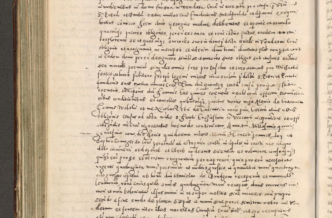 Zdjęcie nr 289 dla obiektu archiwalnego: Acta actorum causarum tam diffinitivarum quam interloquutoriarum sententiarum decretorum obligationum quietatorum constuorum pro reverendum coram Reverendo Domino Alberto Nininski Custode Sandecensis Canonico et Archipresbitero Viccarioque in Spiritualibus ac Officiali Generali Cracoviensis ad Annum Domini Millesimum Qumgentesimum Septuagentesimum Nonum cuius Judictio septima Pontificat SS. nostri Domini Gregory pp. tredecimi Anno septimo inchoantur faliciter