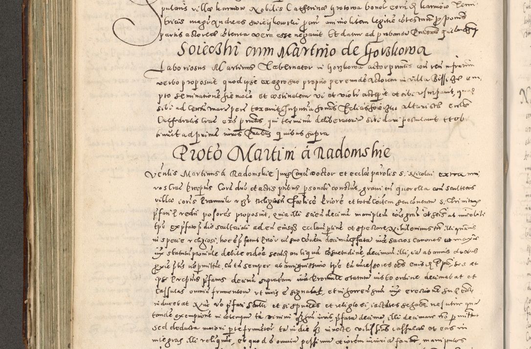 Zdjęcie nr 285 dla obiektu archiwalnego: Acta actorum causarum tam diffinitivarum quam interloquutoriarum sententiarum decretorum obligationum quietatorum constuorum pro reverendum coram Reverendo Domino Alberto Nininski Custode Sandecensis Canonico et Archipresbitero Viccarioque in Spiritualibus ac Officiali Generali Cracoviensis ad Annum Domini Millesimum Qumgentesimum Septuagentesimum Nonum cuius Judictio septima Pontificat SS. nostri Domini Gregory pp. tredecimi Anno septimo inchoantur faliciter
