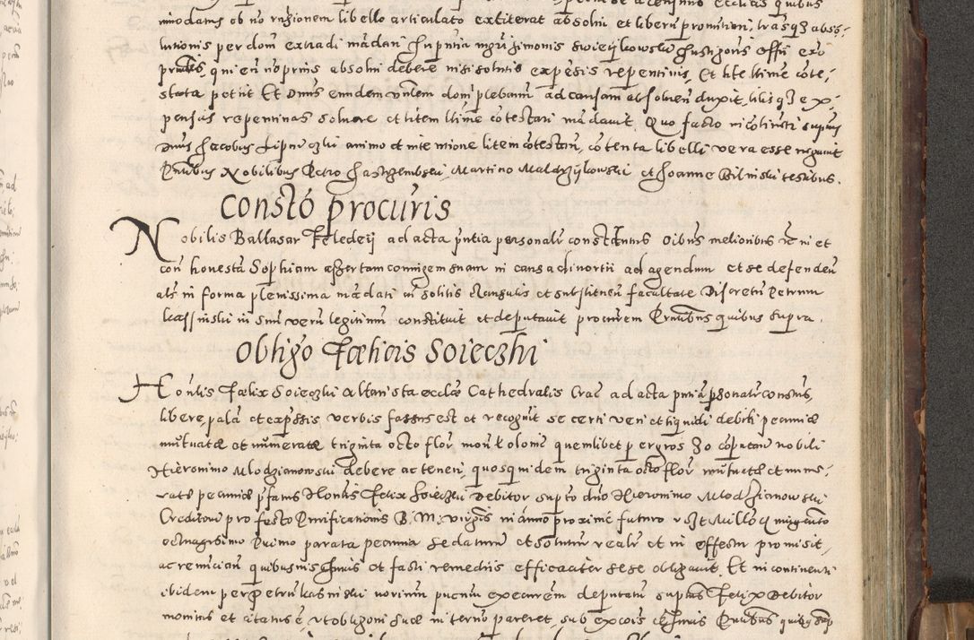Zdjęcie nr 284 dla obiektu archiwalnego: Acta actorum causarum tam diffinitivarum quam interloquutoriarum sententiarum decretorum obligationum quietatorum constuorum pro reverendum coram Reverendo Domino Alberto Nininski Custode Sandecensis Canonico et Archipresbitero Viccarioque in Spiritualibus ac Officiali Generali Cracoviensis ad Annum Domini Millesimum Qumgentesimum Septuagentesimum Nonum cuius Judictio septima Pontificat SS. nostri Domini Gregory pp. tredecimi Anno septimo inchoantur faliciter