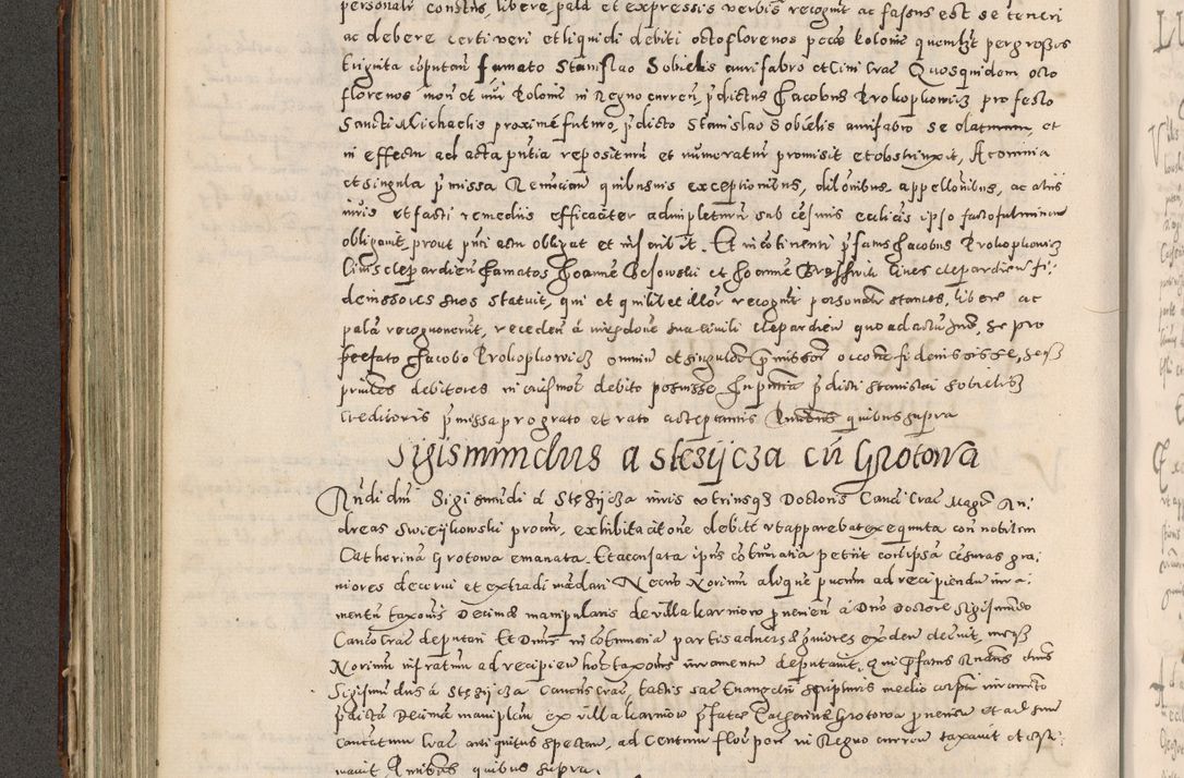 Zdjęcie nr 273 dla obiektu archiwalnego: Acta actorum causarum tam diffinitivarum quam interloquutoriarum sententiarum decretorum obligationum quietatorum constuorum pro reverendum coram Reverendo Domino Alberto Nininski Custode Sandecensis Canonico et Archipresbitero Viccarioque in Spiritualibus ac Officiali Generali Cracoviensis ad Annum Domini Millesimum Qumgentesimum Septuagentesimum Nonum cuius Judictio septima Pontificat SS. nostri Domini Gregory pp. tredecimi Anno septimo inchoantur faliciter