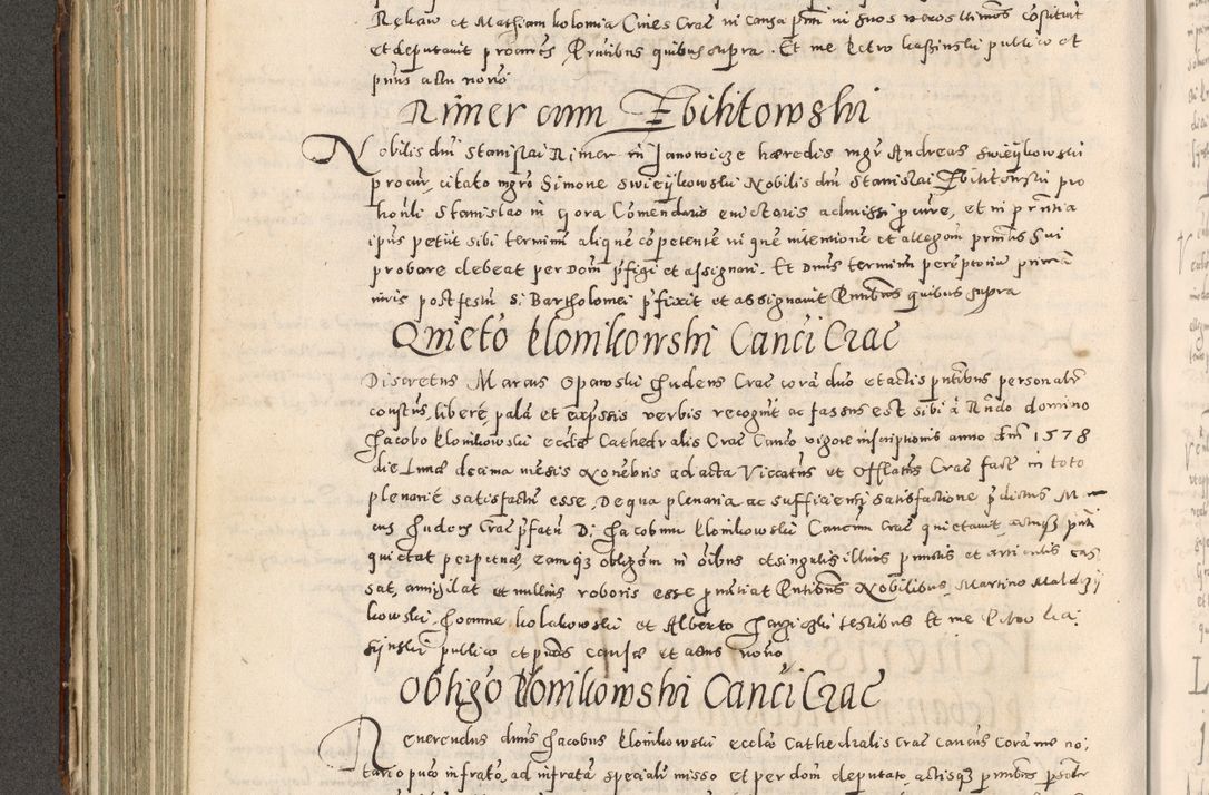 Zdjęcie nr 269 dla obiektu archiwalnego: Acta actorum causarum tam diffinitivarum quam interloquutoriarum sententiarum decretorum obligationum quietatorum constuorum pro reverendum coram Reverendo Domino Alberto Nininski Custode Sandecensis Canonico et Archipresbitero Viccarioque in Spiritualibus ac Officiali Generali Cracoviensis ad Annum Domini Millesimum Qumgentesimum Septuagentesimum Nonum cuius Judictio septima Pontificat SS. nostri Domini Gregory pp. tredecimi Anno septimo inchoantur faliciter