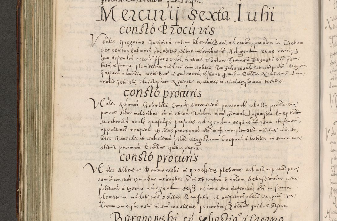 Zdjęcie nr 271 dla obiektu archiwalnego: Acta actorum causarum tam diffinitivarum quam interloquutoriarum sententiarum decretorum obligationum quietatorum constuorum pro reverendum coram Reverendo Domino Alberto Nininski Custode Sandecensis Canonico et Archipresbitero Viccarioque in Spiritualibus ac Officiali Generali Cracoviensis ad Annum Domini Millesimum Qumgentesimum Septuagentesimum Nonum cuius Judictio septima Pontificat SS. nostri Domini Gregory pp. tredecimi Anno septimo inchoantur faliciter