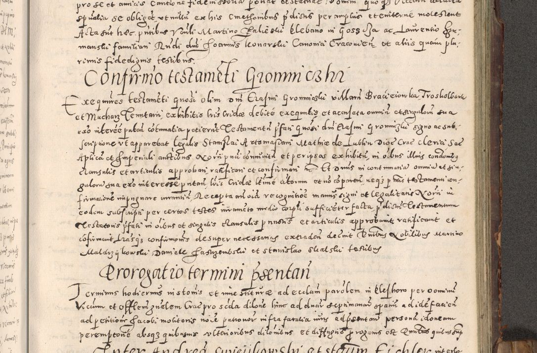 Zdjęcie nr 264 dla obiektu archiwalnego: Acta actorum causarum tam diffinitivarum quam interloquutoriarum sententiarum decretorum obligationum quietatorum constuorum pro reverendum coram Reverendo Domino Alberto Nininski Custode Sandecensis Canonico et Archipresbitero Viccarioque in Spiritualibus ac Officiali Generali Cracoviensis ad Annum Domini Millesimum Qumgentesimum Septuagentesimum Nonum cuius Judictio septima Pontificat SS. nostri Domini Gregory pp. tredecimi Anno septimo inchoantur faliciter